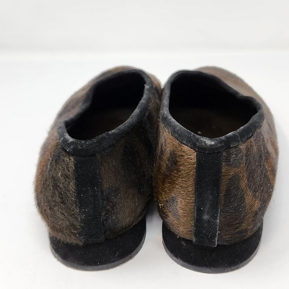 Stuart Weitzman Womens Animal Print Calf Hair Flats Loafers Size 7.5 B Slip On - Picture 7 of 9